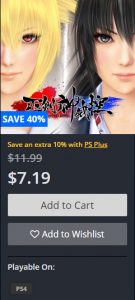 Mitsurugi Kamui Hikae PS4 - 40% Off