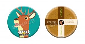 ごく普通の鹿のゲーム DEEEER Simulator オリジナル缶バッジ2個セット