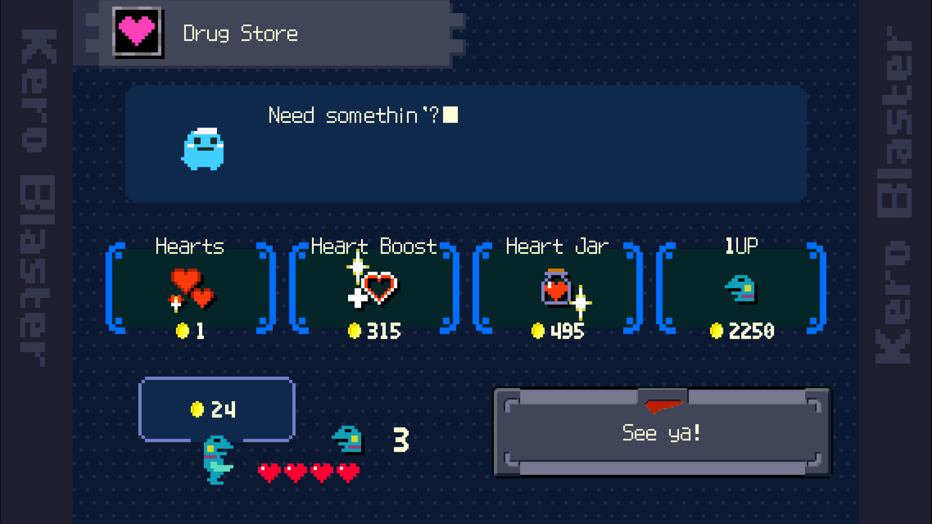 RELEASE] Kero Blaster v1.1 - Port two free spin-off games pink