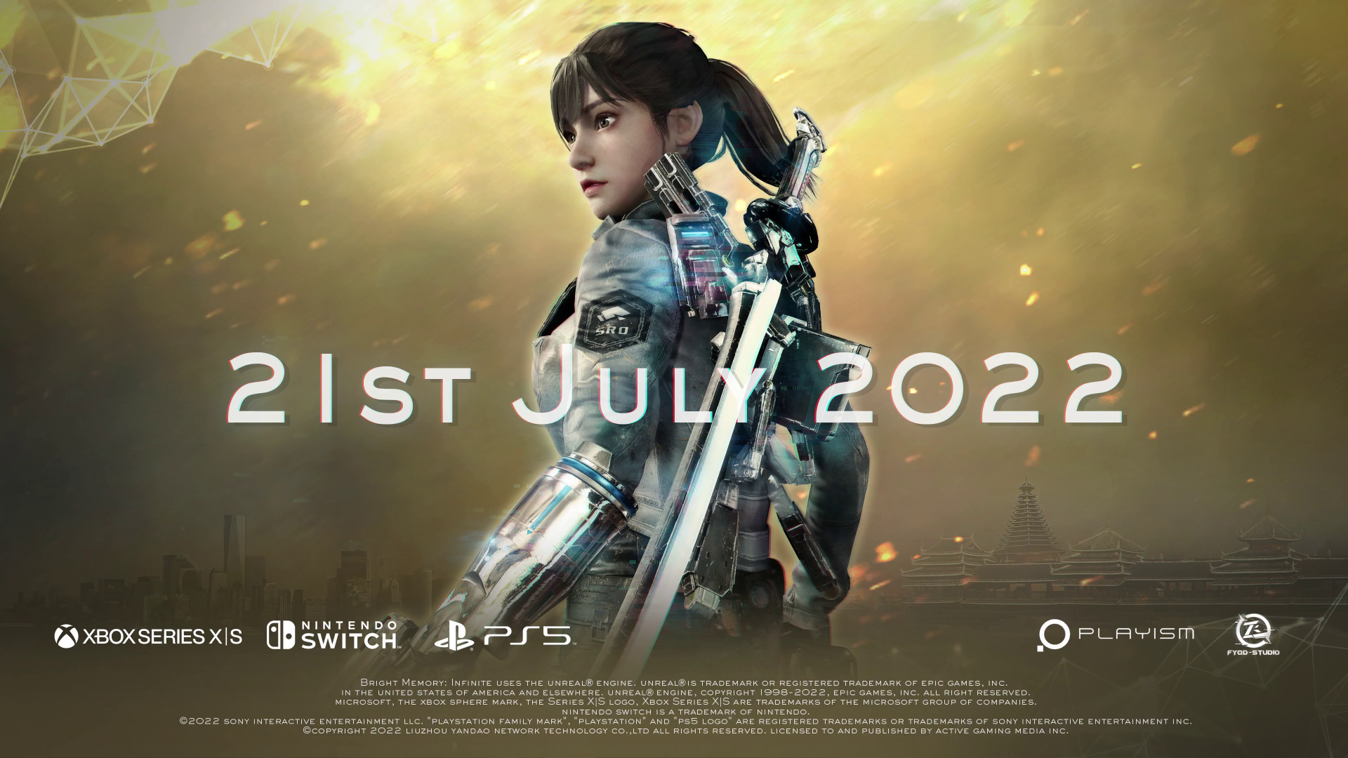 『Bright Memory: Infinite』 2022年7月21日に Xbox Series X|S／PlayStation®5／Nintendo Switch にて配信決定！ 本日2022年7月7日よりストアページオープン！