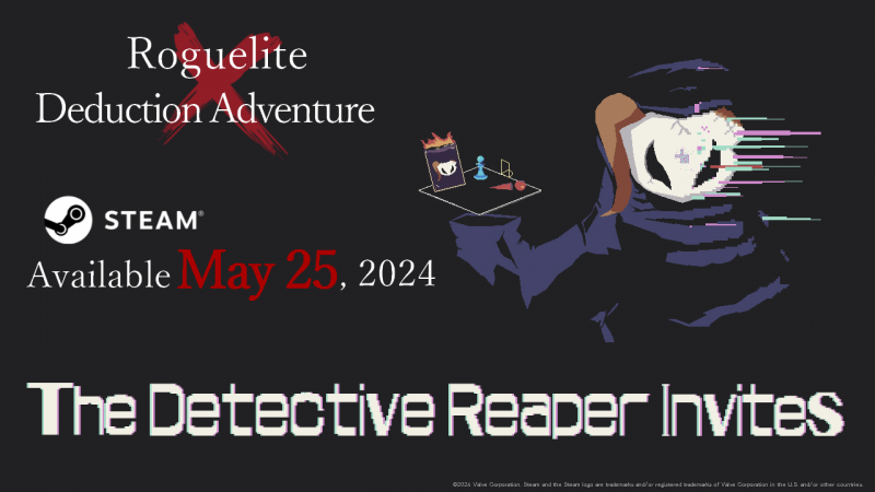 The Roguelite Deduction Adventure Game - The Detective Reaper Invites is Coming to Steam on May 25, 2024!