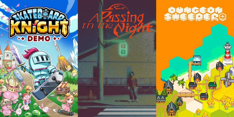 『Skateboard Knight』『A Passing in the Night』<br>『Dungeon Sweeper Plus』の体験版を一挙配信